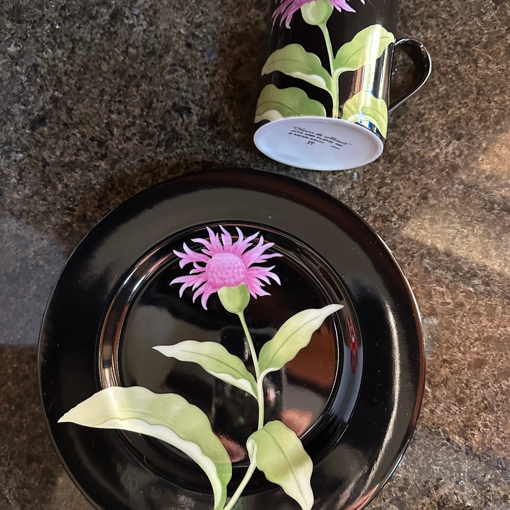 Vintage Fitz and Floyd Fleurs de Minuit Desert Set